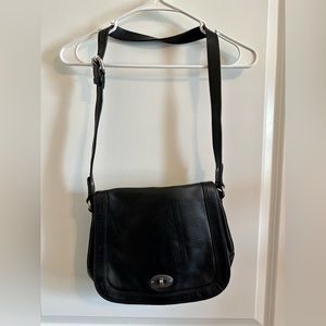 Vintage Black Fossil Leather Purse